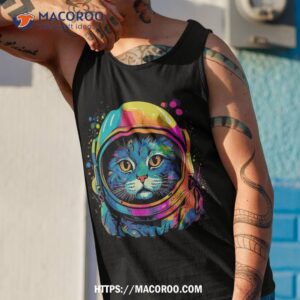 space gifts cat mom dad kids astronaut shirt tank top 1