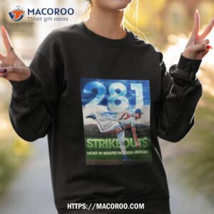 spencer strider 281 strikeouts most in braves modern history shirt sweatshirt 2