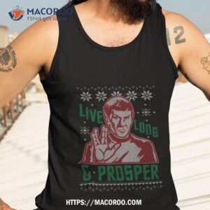 spock live long and prosper christmas star trek shirt tank top 3