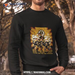 squad up boston bruins thank you for the memories shirt sweatshirt