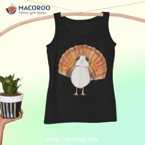 star wars porg turkey thanksgiving feathers graphic shirt tank top