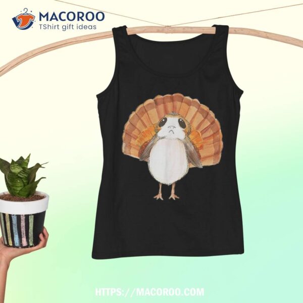 Star Wars Porg Turkey Thanksgiving Feathers Graphic Shirt