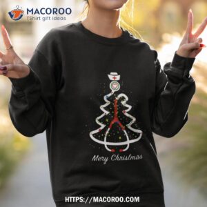 stethoscope pine noel nurse vintage merry christmas shirt sweatshirt 2