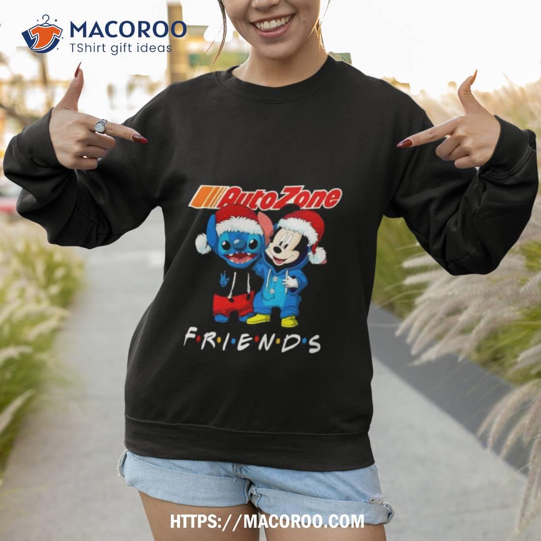 Stitch And Mickey Mouse Auto Zone Friends Merry Christmas Shirt Stitch And Mickey Mouse Auto Zone Friends Merry Christmas Shirt