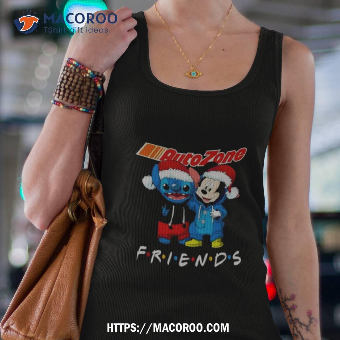 Stitch And Mickey Mouse Auto Zone Friends Merry Christmas Shirt Stitch And Mickey Mouse Auto Zone Friends Merry Christmas Shirt