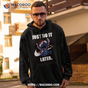 Stitch Nike Disney Just Do It Later Christmas Shirt