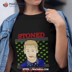 Stoned Alone Weed Home Alone Christmas Shirt