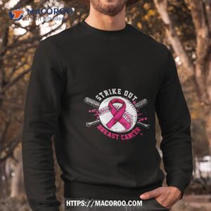 strike out breast cancer pink ribbon sweatshirt