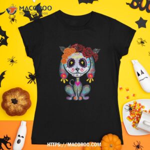 Sugar Skull Dog, Dia De Los Muertos Halloween Dog Shirt