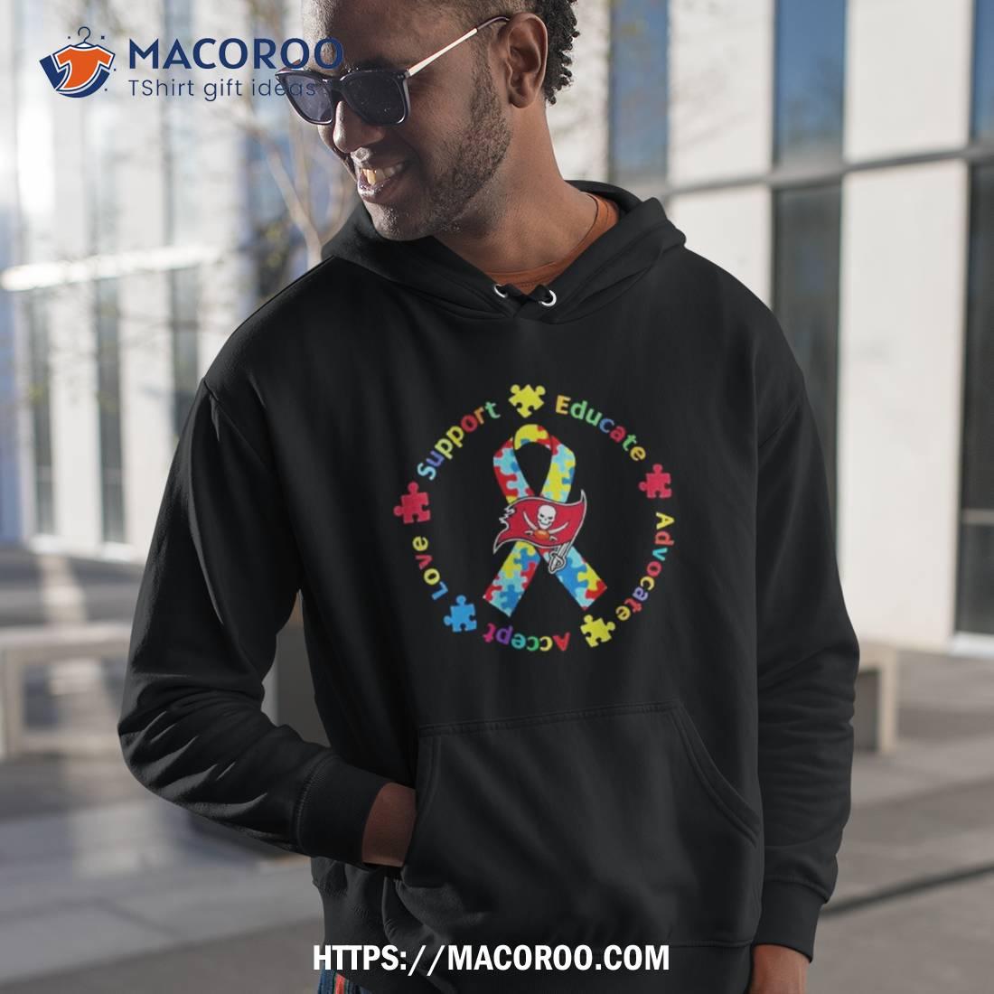 Tampa Bay Buccaneers Support Educate Advocate Accept Love Autism Awareness T Shirt Tampa Bay Buccaneers Support Educate Advocate Accept Love Autism Awareness T Shirt