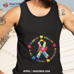 Tampa Bay Buccaneers Support Educate Advocate Accept Love Autism Awareness T Shirt 3 tampa bay buccaneers support educate advocate accept love autism awareness t shirt tank top 3