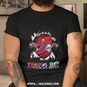 Tampa Bay Buccaneers Tampa Bay Lightning Tampa Bay Rays Ripping Tearing Through Logo Batman Shirt
