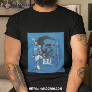 taylor decker is set to become the fourth tackle to start 100 games for the detroit lions t shirt tshirt