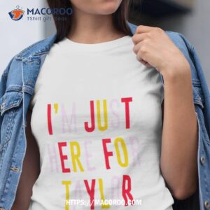 taylor s travis kelce i m just here for taylor shirt tshirt
