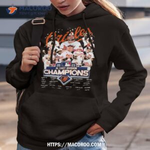 team baltimore orioles champions al east division 2023 signatures t shirt hoodie 3