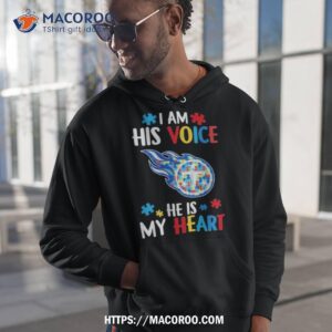 Tennessee Titans Autism Awareness I Am His Voice He Is My Heart 2023 Shirt