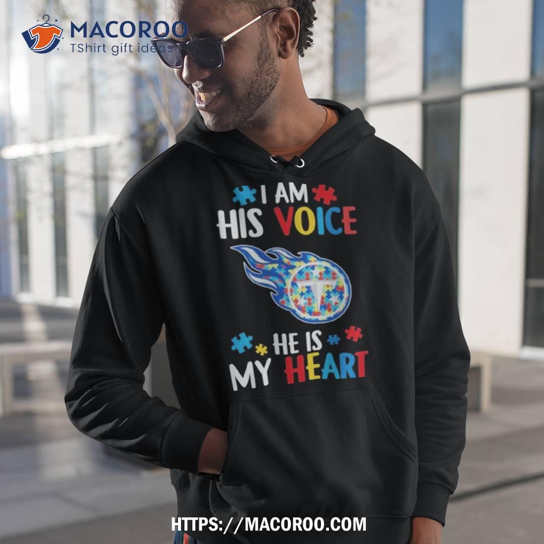 Tennessee Titans Autism Awareness I Am His Voice He Is My Heart 2023 Shirt Tennessee Titans Autism Awareness I Am His Voice He Is My Heart 2023 Shirt