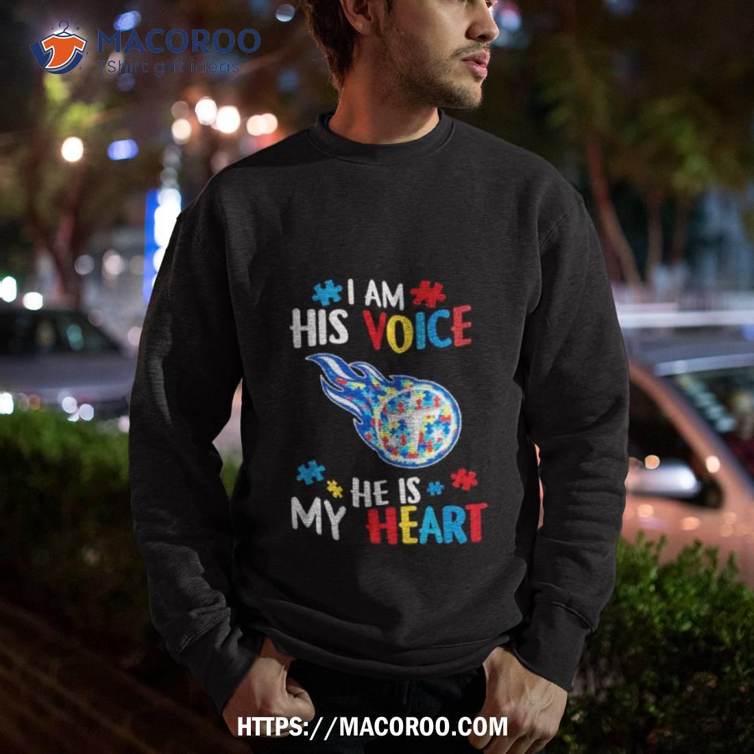 Tennessee Titans Autism Awareness I Am His Voice He Is My Heart 2023 Shirt Tennessee Titans Autism Awareness I Am His Voice He Is My Heart 2023 Shirt