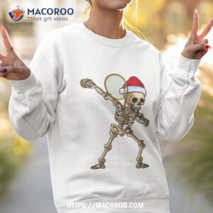 tennis christmas skeleton with santa shirt sweatshirt 2