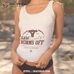Texas A&m Saw Varsity’s Horns Off White T Shirt