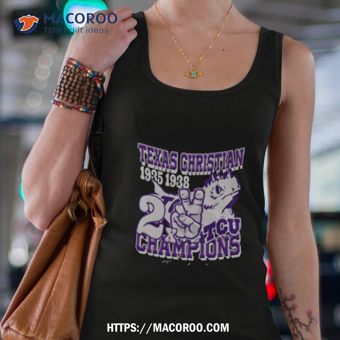 Texas Christian 1935 1938 2x Tcu Champions Graphic T Shirt Texas Christian 1935 1938 2x Tcu Champions Graphic T Shirt