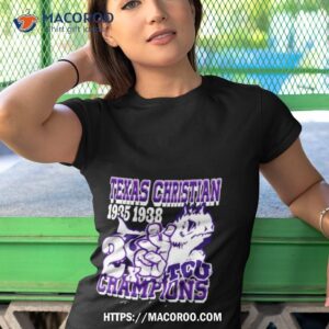 Texas Christian 1935 1938 2x Tcu Champions Graphic T Shirt 3 texas christian 1935 1938 2x tcu champions graphic t shirt tshirt 1