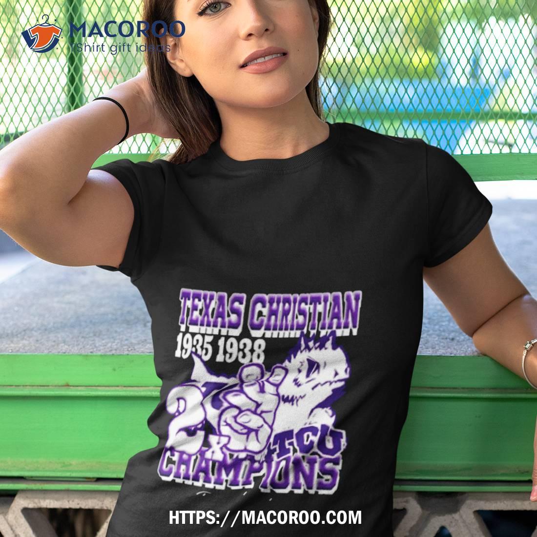 Texas Christian 1935 1938 2x Tcu Champions Graphic T Shirt Texas Christian 1935 1938 2x Tcu Champions Graphic T Shirt