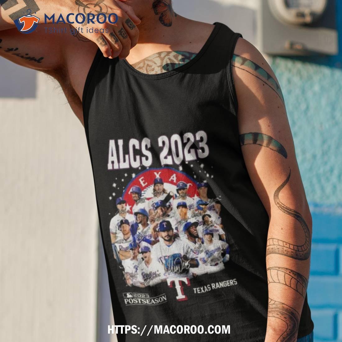 Texas Rangers Alcs 2023 Postseason Signatures Shirt Texas Rangers Alcs 2023 Postseason Signatures Shirt