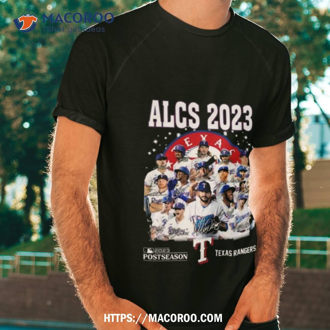 Texas Rangers Alcs 2023 Postseason Signatures Shirt Texas Rangers Alcs 2023 Postseason Signatures Shirt