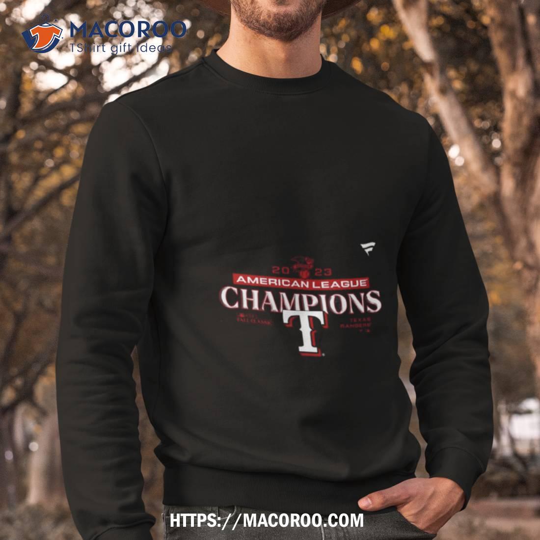 Texas Rangers Fanatics Branded American League Champions Locker Room Mlb 2023 World Series T Shirt Texas Rangers Fanatics Branded American League Champions Locker Room Mlb 2023 World Series T Shirt