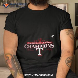Texas Rangers Fanatics Branded American League Champions Locker Room Mlb 2023 World Series T Shirt