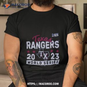 Texas Rangers Majestic Threads 2023 World Series Tri Blend T Shirt