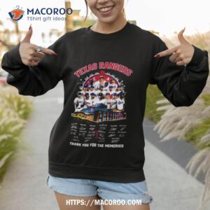 texas rangers players 2023 thank you for the memories signatures shirt sweatshirt