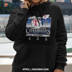 Texas Rangers Skyline 2023 American League Champions 2010 2011 2023 Shirt