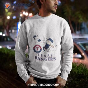 texas rangers x peanuts snoopy and charlie brown alcs 2023 t shirt sweatshirt