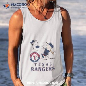 texas rangers x peanuts snoopy and charlie brown alcs 2023 t shirt tank top