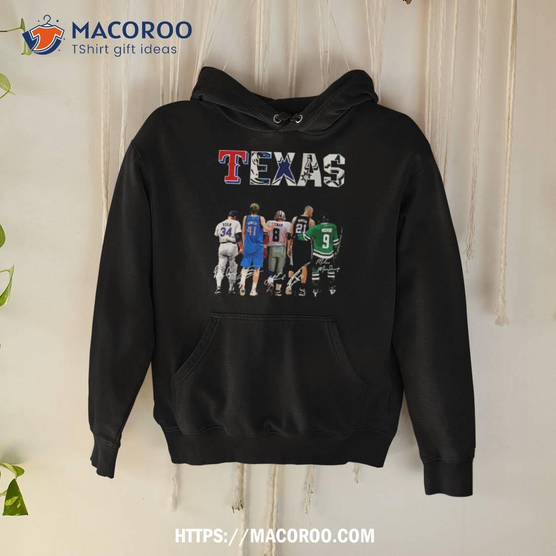 Texas Sports Team Nolan Ryan Dirk Nowitzki Troy Aikman Tim Duncan And Mike Modano Signatures Shirt Texas Sports Team Nolan Ryan Dirk Nowitzki Troy Aikman Tim Duncan And Mike Modano Signatures Shirt