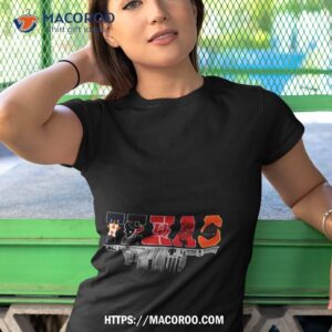 Texas Sports Team Skyline Astros Texans Cougars Rockets And Dynamo 2023 Shirt