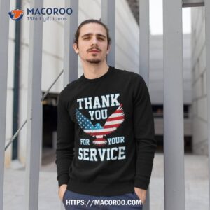 thank you for your service patriotic eagle veterans day shirt sweatshirt 1