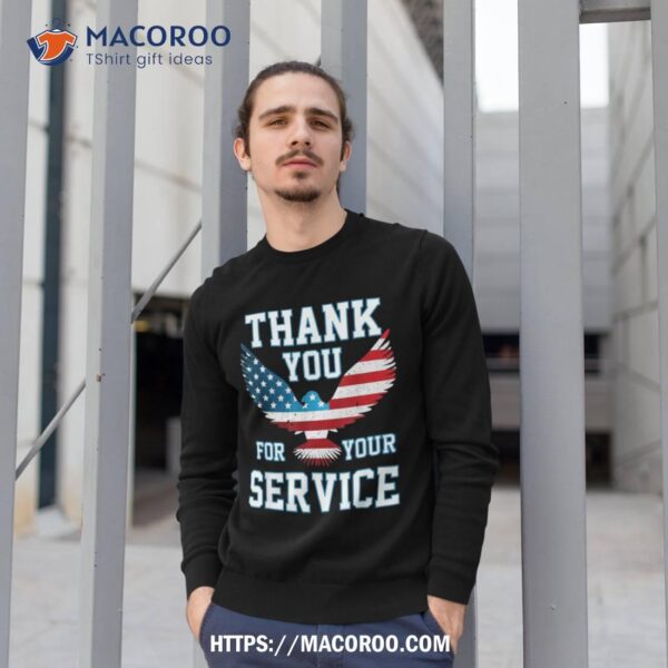 Thank You For Your Service Patriotic Eagle Veterans Day Shirt