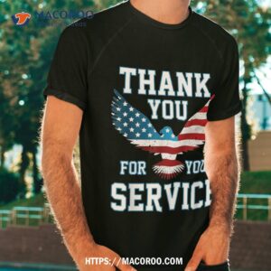 thank you for your service patriotic eagle veterans day shirt tshirt