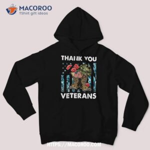 thank you veterans combat boots poppy flower veteran day shirt hoodie 1