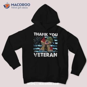 Thank You Veterans Combat Boots Poppy Flower Veteran Day Shirt