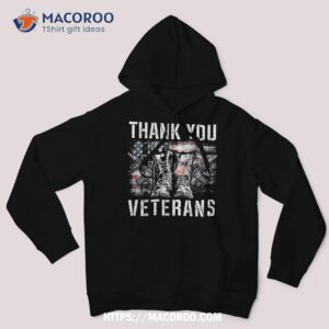 Thank You Veterans Combat Boots Veteran Day American Flag Shirt