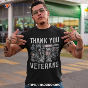 thank you veterans combat boots veteran day american flag shirt tshirt