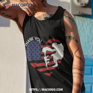 thank you veterans day american flag heart kids shirt tank top 1