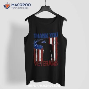 thank you veterans service patriot veteran day american flag shirt tank top