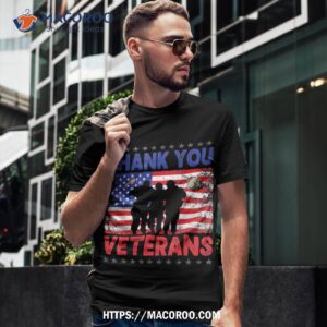 Thank You Veterans Service Patriot Veteran Day American Flag Shirt