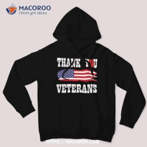 Thank You Veterans Shirt With American Flag Red Poppy