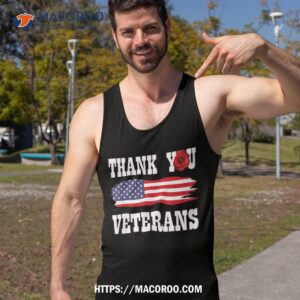 thank you veterans shirt with american flag red poppy tank top